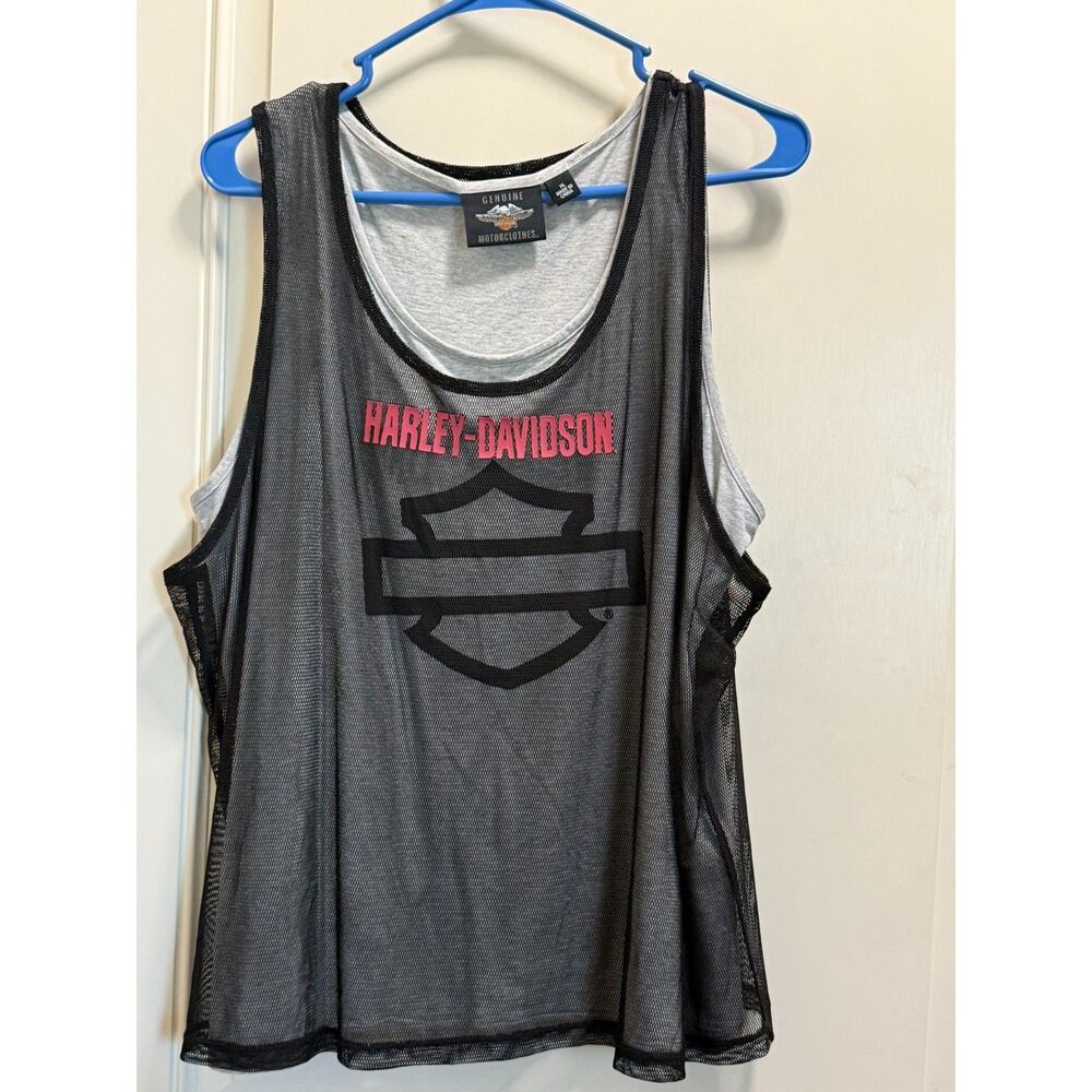 Harley-Davidson Women’s Mesh Overlay Tank Top – Size XL